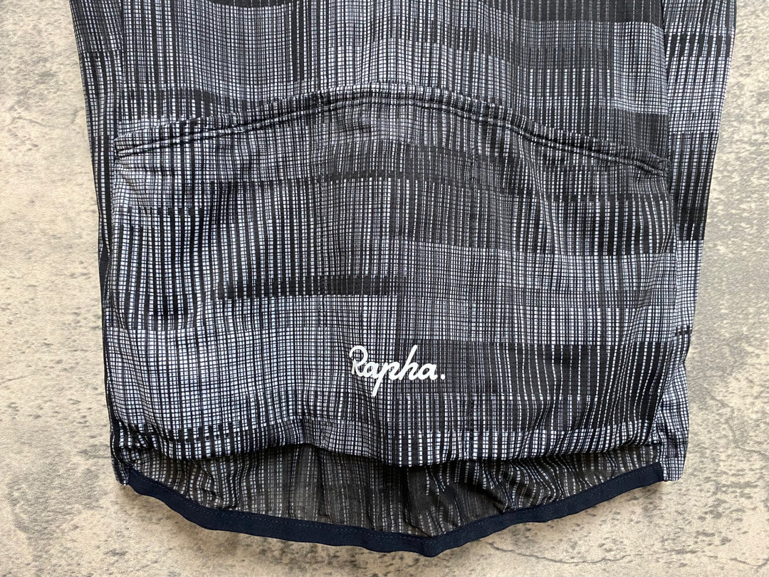 JN423 ラファ Rapha WOMEN'S FLYWEIGHT JERSEY - PRINTS 半袖 サイクルジャージ 黒 S