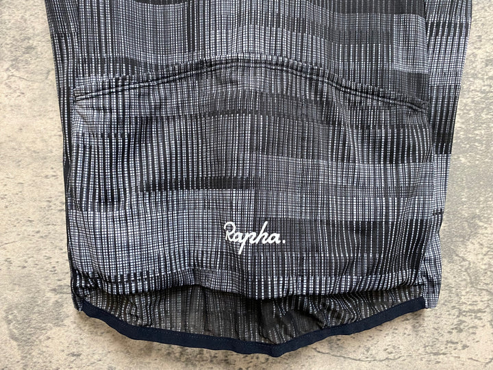 JN423 ラファ Rapha WOMEN'S FLYWEIGHT JERSEY - PRINTS 半袖 サイクルジャージ 黒 S