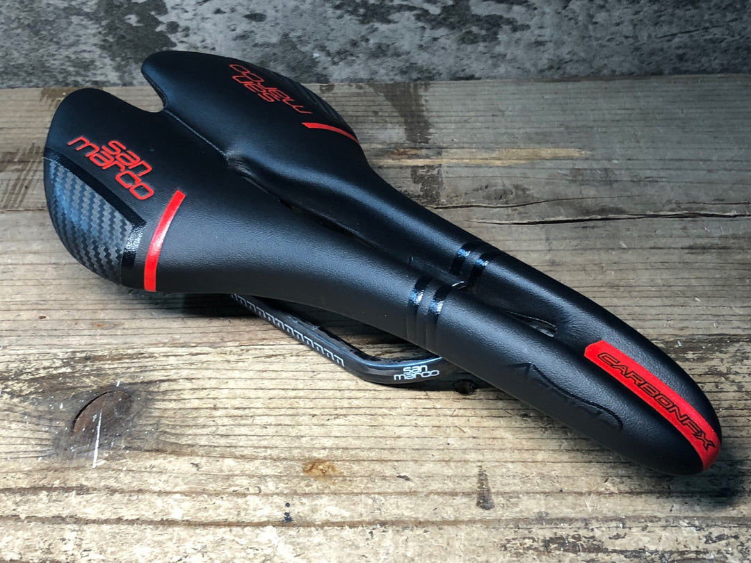JJ502 セラサンマルコ selle sanmarco ASPIDE CARBON FX カーボンレール サドル 黒/赤