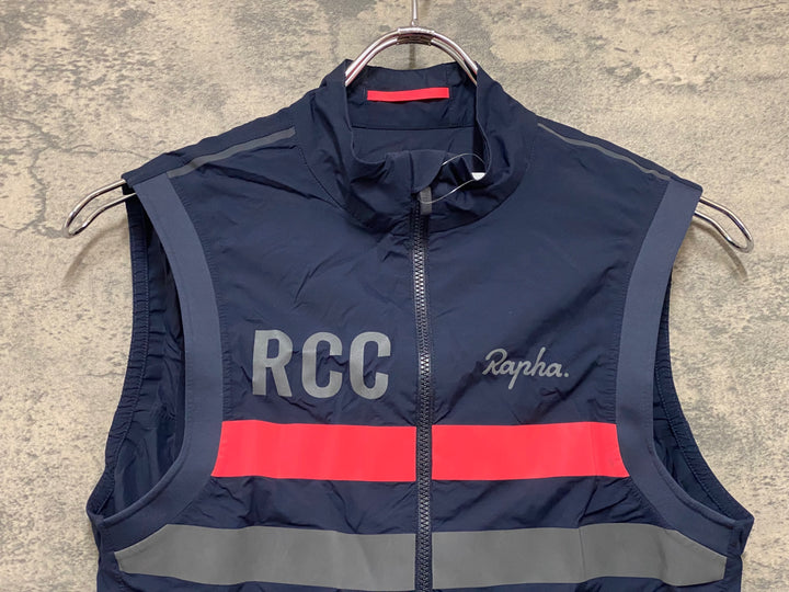 JZ977 ラファ Rapha RCC PRO TEAM LIGHTWEIGHT GILET ジレ サイクルベスト ネイビー S