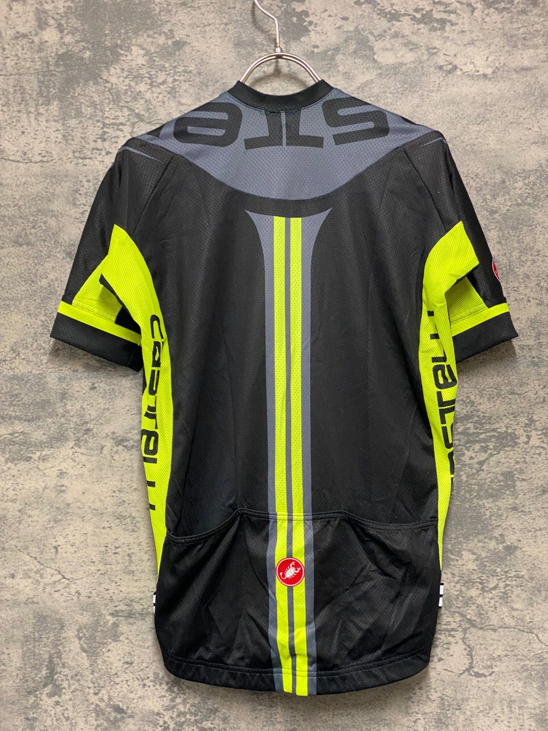 KH241 カステリ CASTELLI 半袖 サイクルジャージ 黒 M ※ややほつれあり