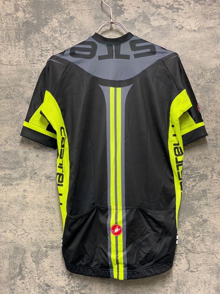 KH241 カステリ CASTELLI 半袖 サイクルジャージ 黒 M ※ややほつれあり