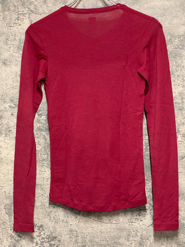 KP516 ラファ Rapha WOMEN'S LONG SLEEVE MERINO BASE LAYER 長袖 ベースレイヤー 赤 レディース XS