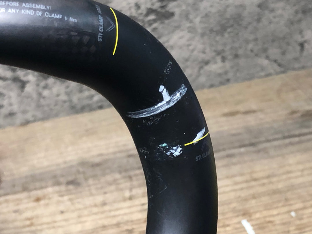 JC767 キャニオン CANYON CP0018 T-Bar カーボン 一体型ハンドル 90mm ※レバークランプ部のマーキング痕, ハンドル固定ボルト無し