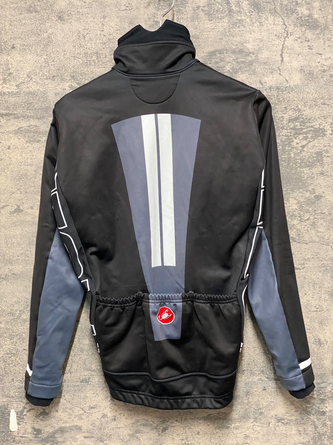 KP754 カステリ CASTELLI 長袖 サイクルジャケット 黒 S 裏起毛 WINDSTOPPER