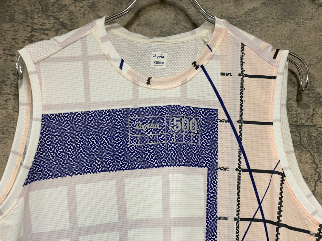 JM530 ラファ Rapha FESTIVE 500 INDOOR TRAINING TANK タンクトップシャツ 総柄 M