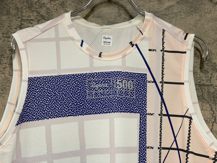 JM530 ラファ Rapha FESTIVE 500 INDOOR TRAINING TANK タンクトップシャツ 総柄 M