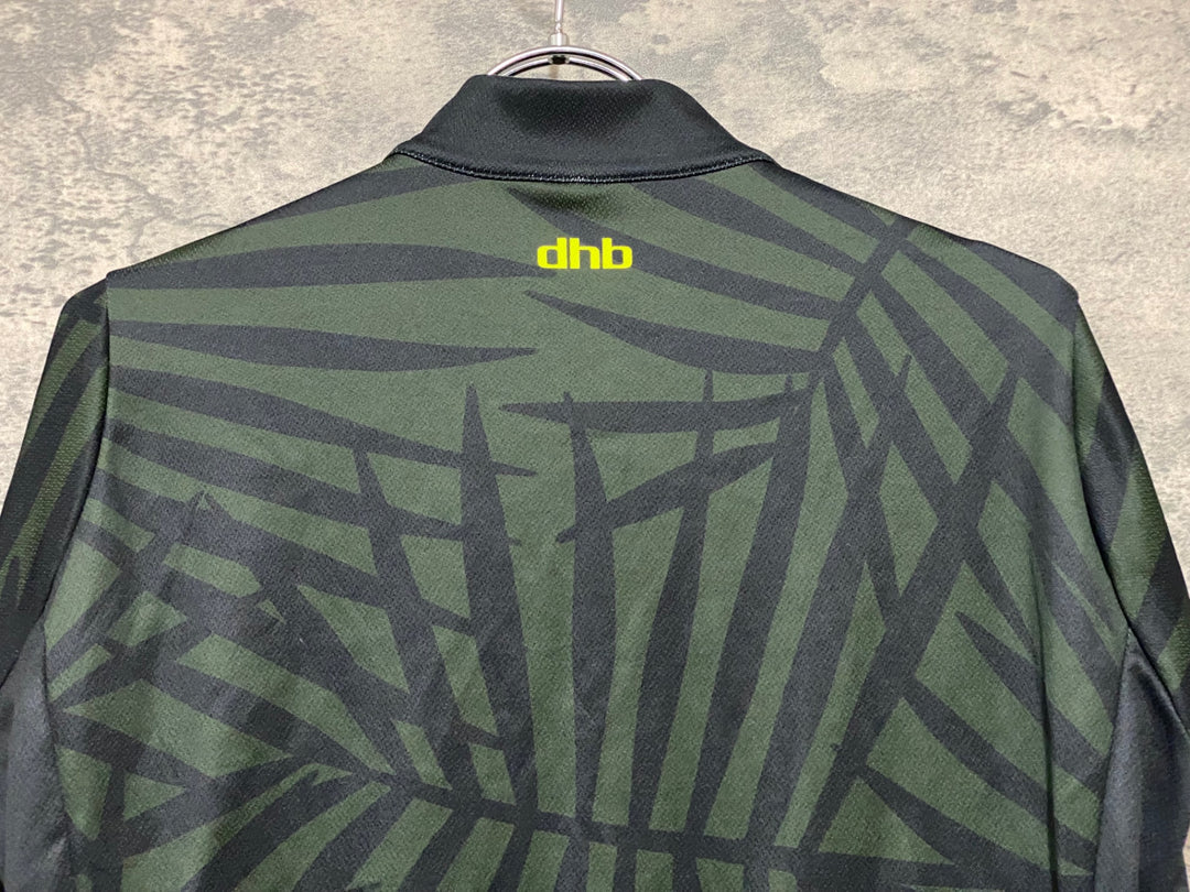 KA853 dhb 長袖 サイクルジャージ 深緑 黒 S 裏起毛
