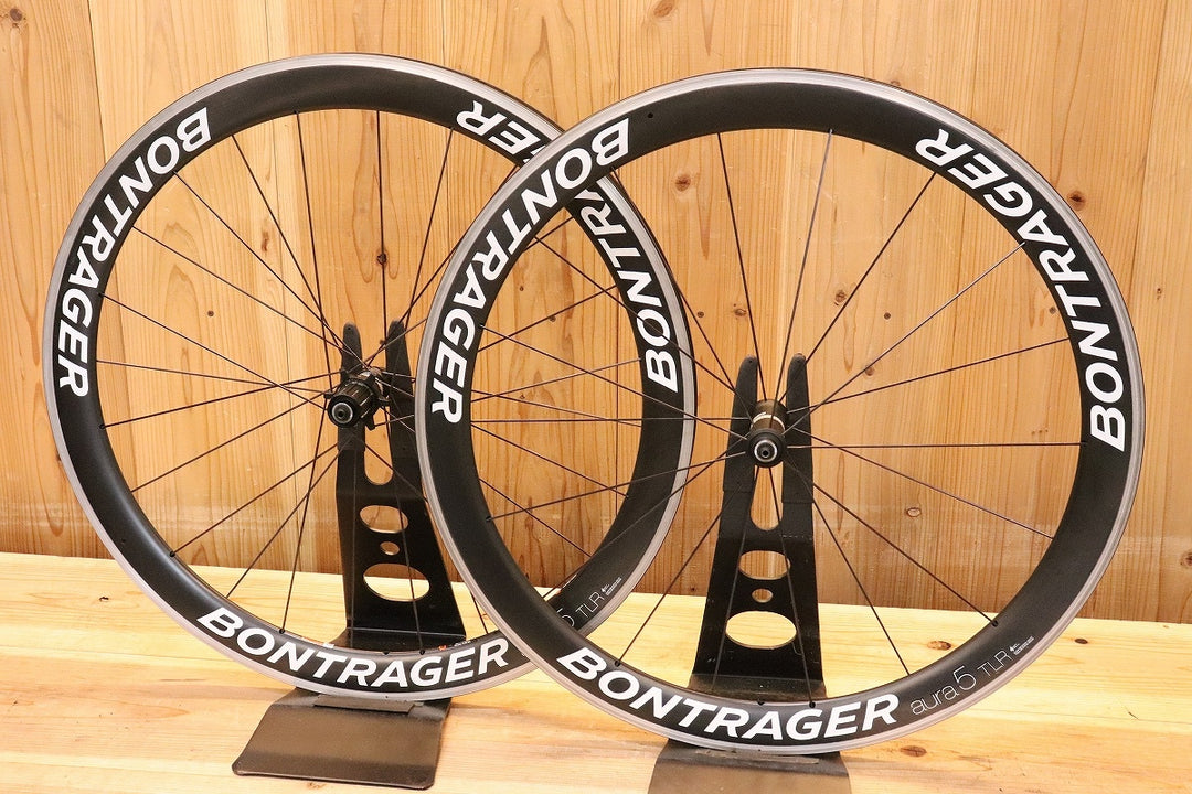 ボントレガー BONTRAGER オーラ AURA 5 TLR アルミ カーボン チューブレスレディ ホイールセット シマノ 11S/12S 【芦屋店】
