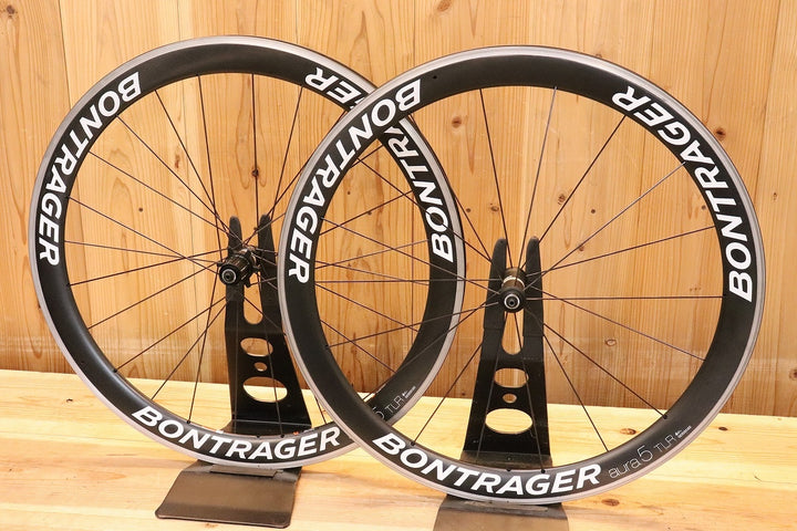 ボントレガー BONTRAGER オーラ AURA 5 TLR アルミ カーボン チューブレスレディ ホイールセット シマノ 11S/12S 【芦屋店】