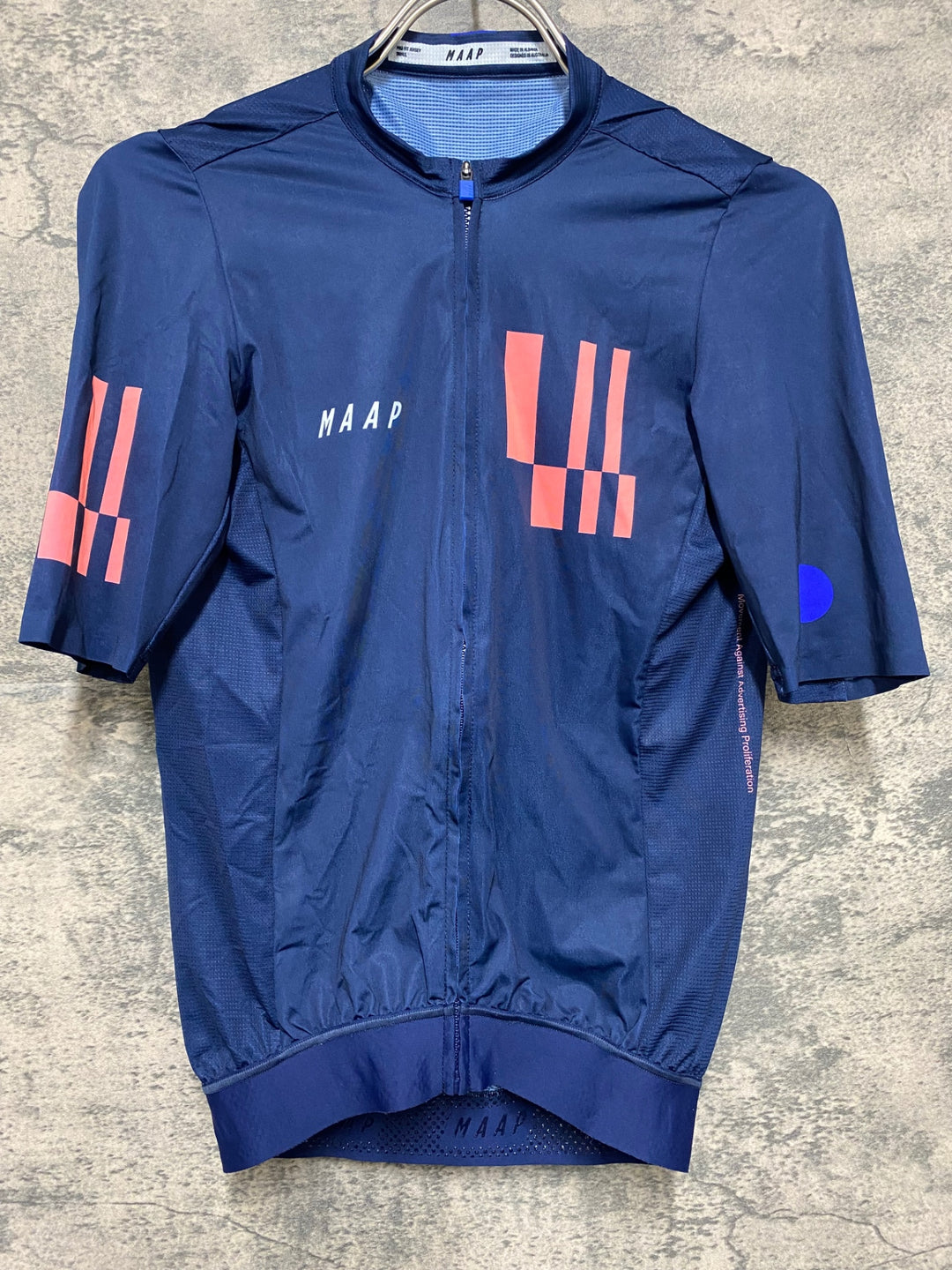 JN265 マープ MAAP PRO FIT JERSEY 半袖 サイクルジャージ 紺 S