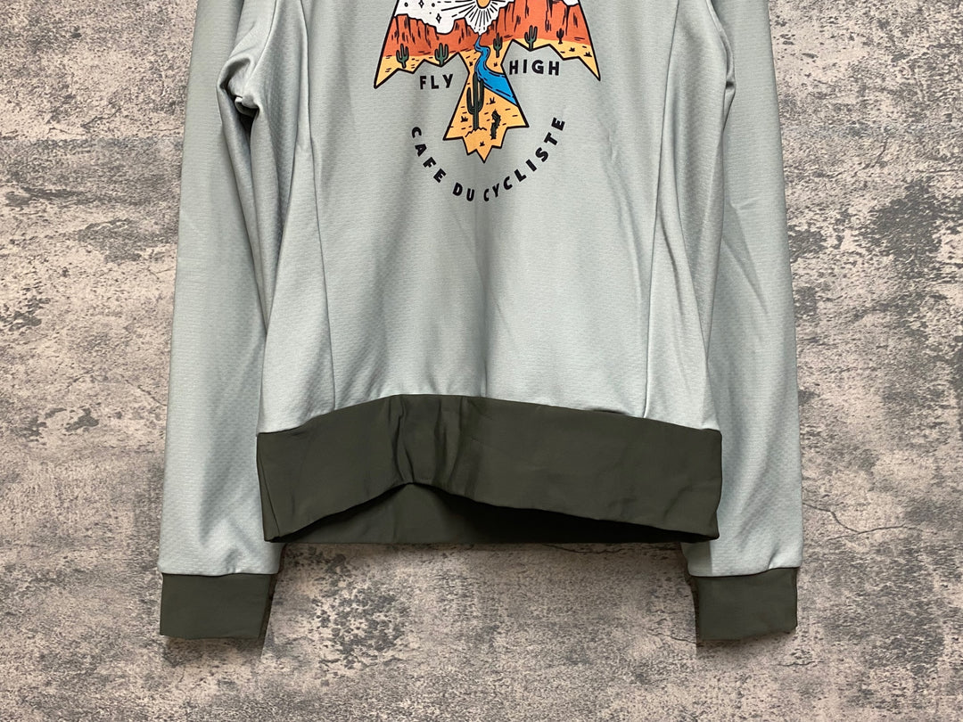 JP700 カフェドシクリステ Cafe du Cycliste Lydia atelier 長袖 サイクルウェア 総柄 XS 裏起毛