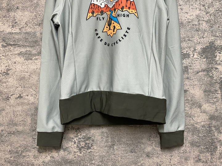 JP700 カフェドシクリステ Cafe du Cycliste Lydia atelier 長袖 サイクルウェア 総柄 XS 裏起毛