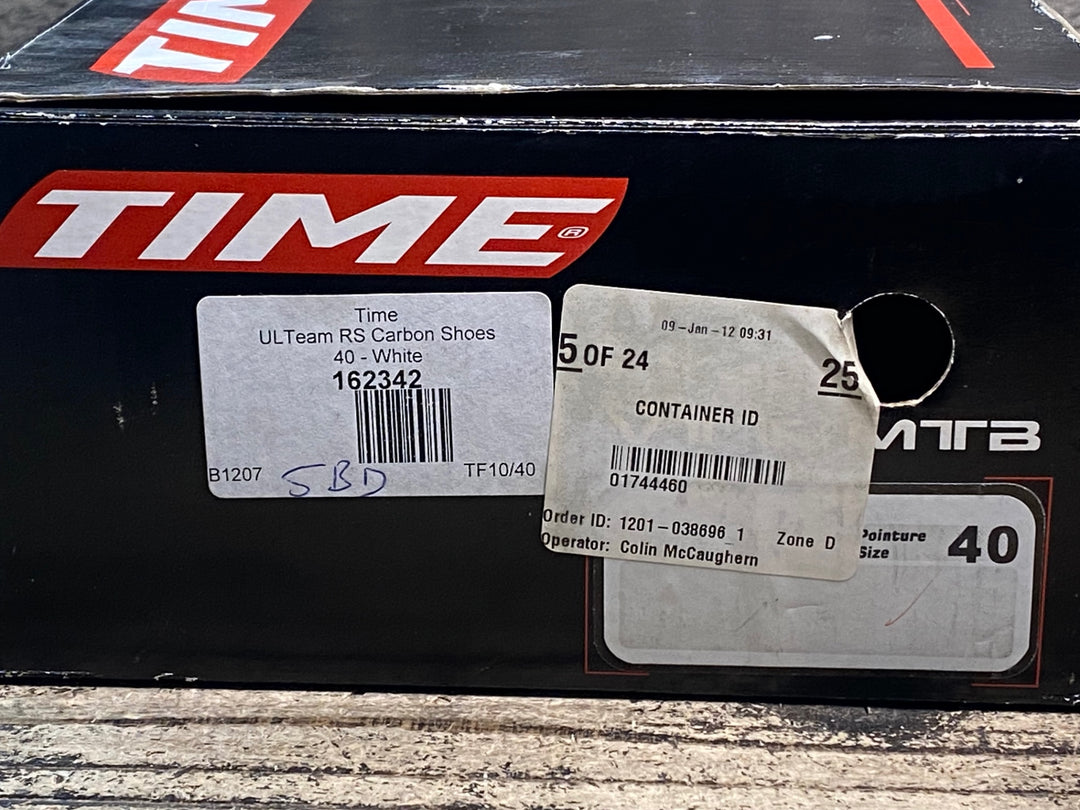 JR515 タイム TIME ULTEAM RS CARBON ビンディングシューズ 白 EU40