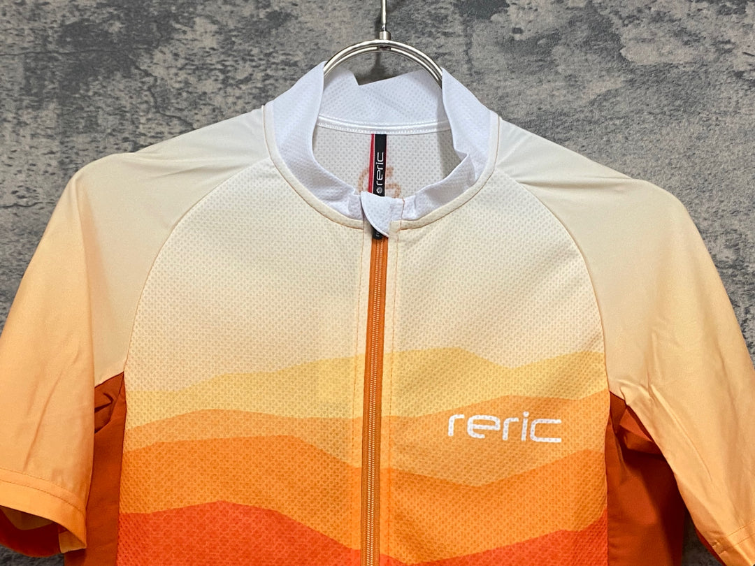 JV966 レリック reric Echo Standerd Jersey 半袖 サイクルジャージ S 白オレンジ