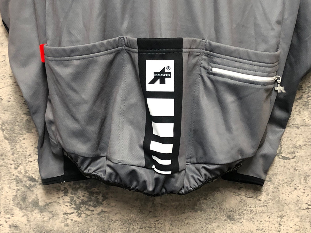 KP695 アソス ASSOS AIRBLOCK799 EVO 長袖 サイクルジャージ 黒 グレー L