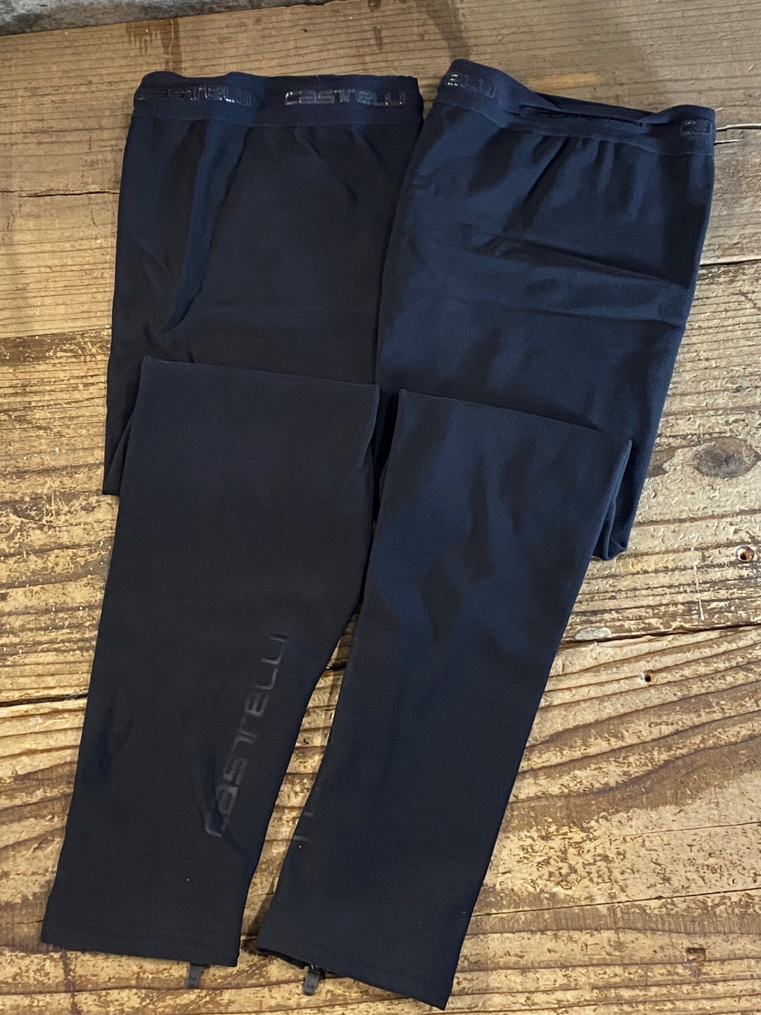 JQ047 カステリ CASTELLI レッグウォーマー 黒 S