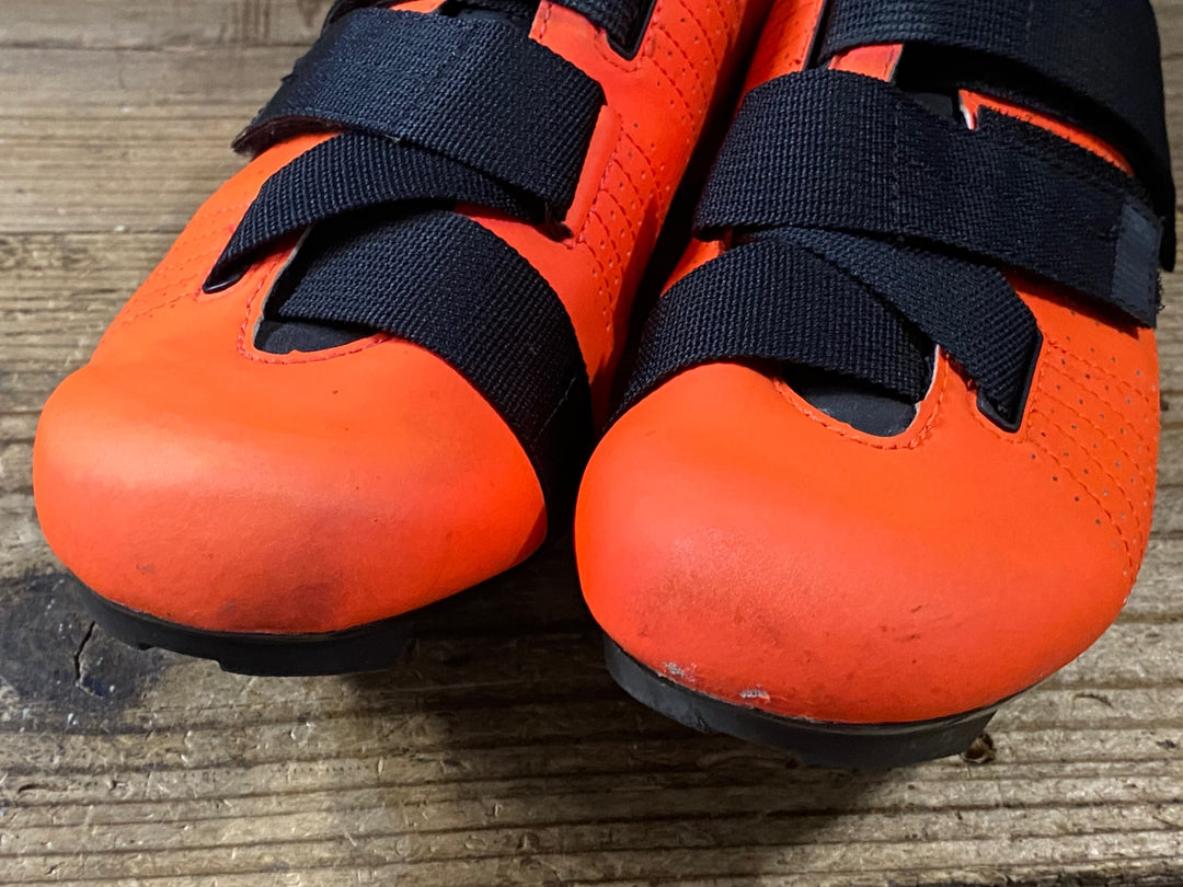 KJ156 フィジーク fizik TEMPO R5 POWERSTRAP SHOES ビンディングシューズ オレンジ EU42 3穴