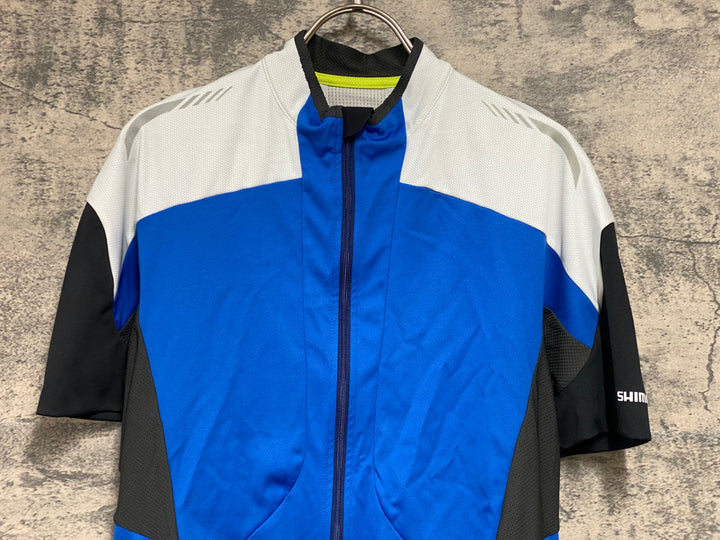 JW486 シマノ SHIMANO 半袖 サイクルジャージ 青 XLサイズ