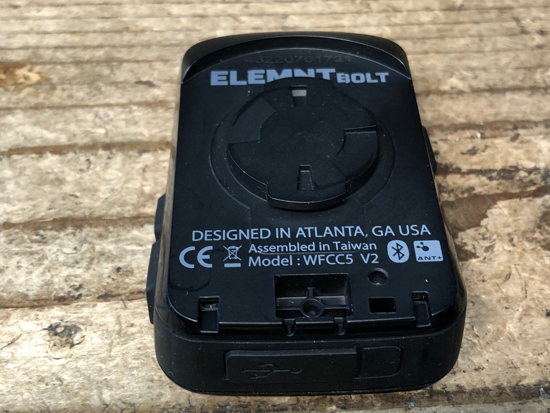 JN084 ワフー Wahoo エレメント ボルト ELEMENT BOLT WFCC5 V2 サイクルコンピューター 起動確認済