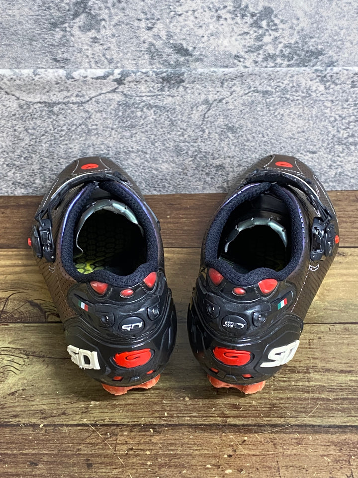 KC237 シディ SIDI WIRE 2 CARBON Air ビンディングシューズ 3穴 紫 EU43 ※ソールパーツ割れ