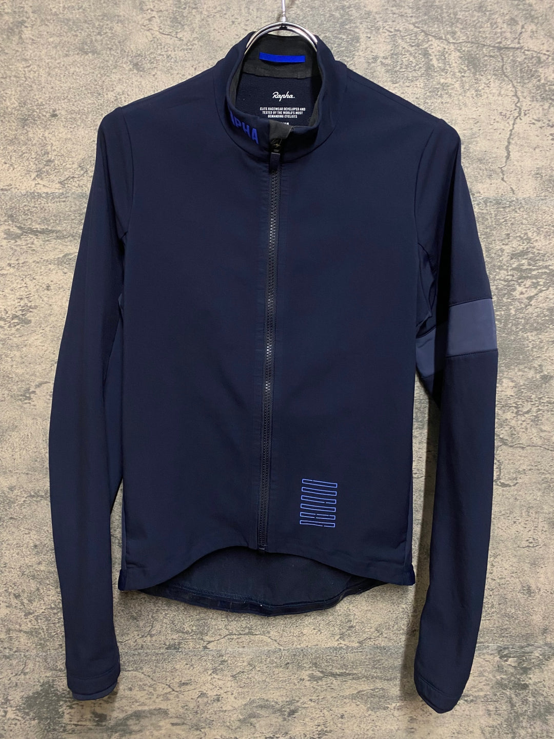 JQ367 ラファ Rapha PRO TEAM TRAINING JACKET 長袖 サイクルジャケット 濃紺 M 裏起毛