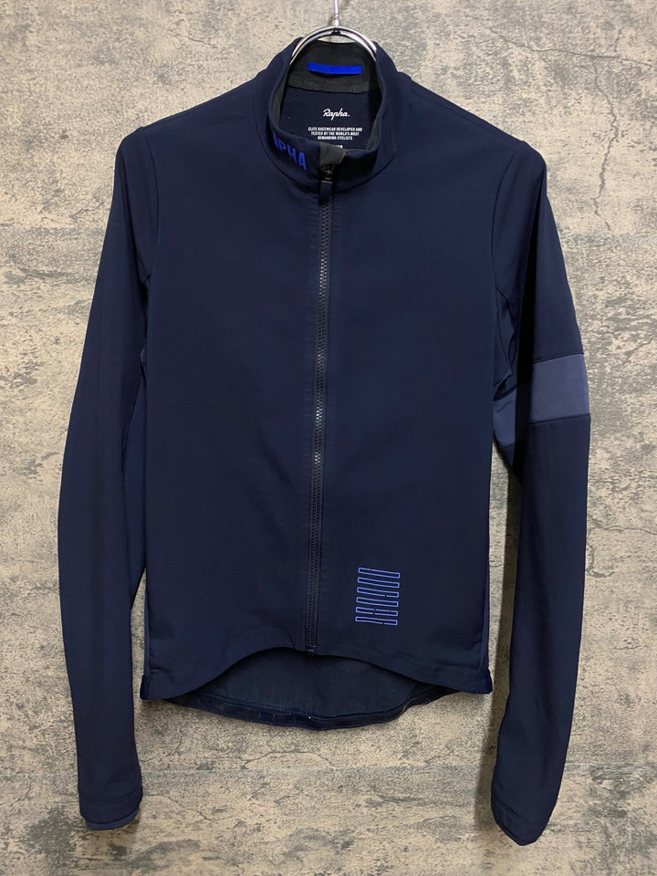 JQ367 ラファ Rapha PRO TEAM TRAINING JACKET 長袖 サイクルジャケット 濃紺 M 裏起毛