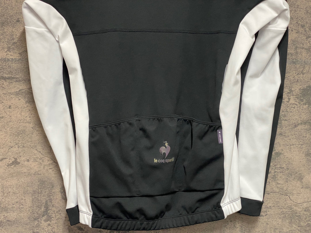 JP147 ルコックスポルティフ le coq sportif 長袖 サイクルジャージ 黒 赤 M 裏起毛
