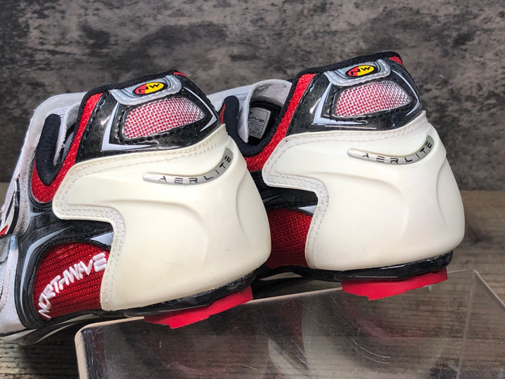 JR510 ノースウェーブ NORTHWAVE AERLITE 3 shoes ビンディングシューズ 黒赤白 EU40