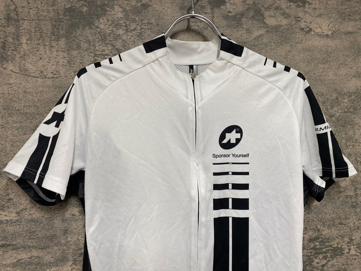 JQ942 アソス ASSOS SS.MILLE 半袖 サイクルジャージ 白 M ※汚れ シミ