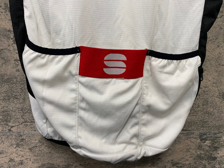 KH002 スポーツフル sportful 半袖 サイクルジャージ 黒白 M