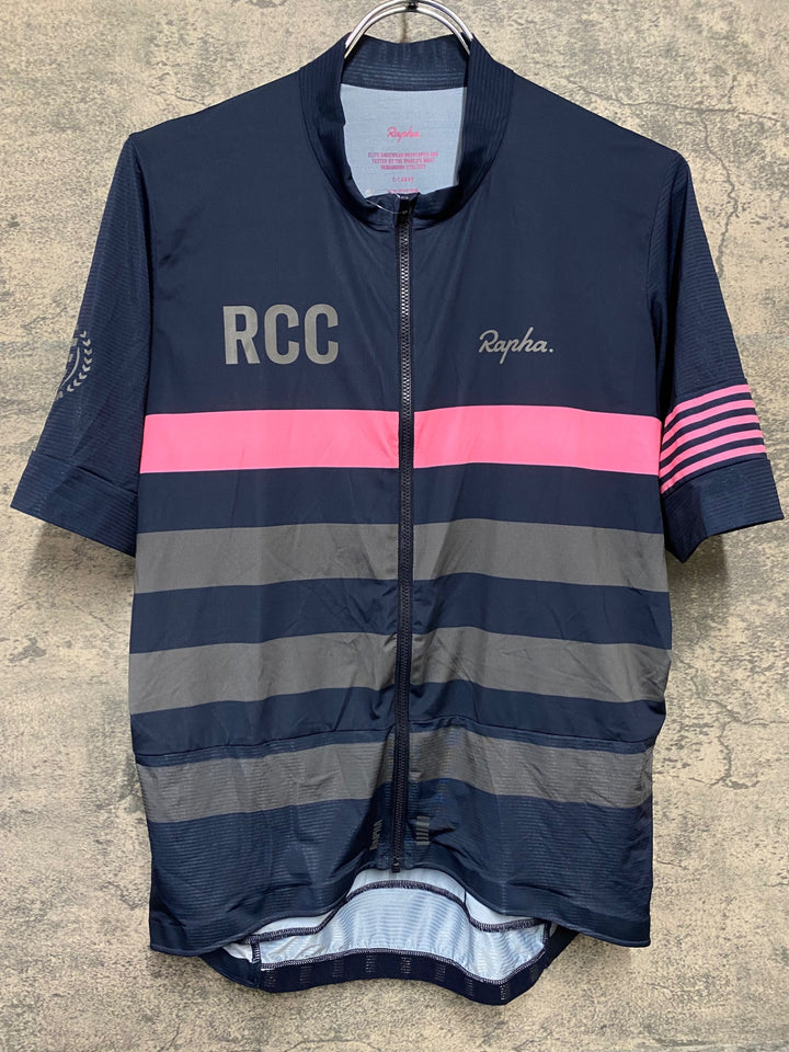 KD248 ラファ Rapha RCC PRO TEAM JERSEY 半袖 サイクルジャージ 濃紺 XL