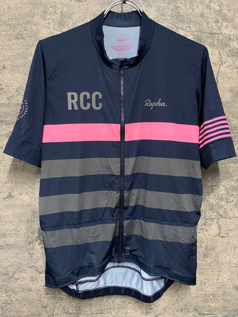 KD248 ラファ Rapha RCC PRO TEAM JERSEY 半袖 サイクルジャージ 濃紺