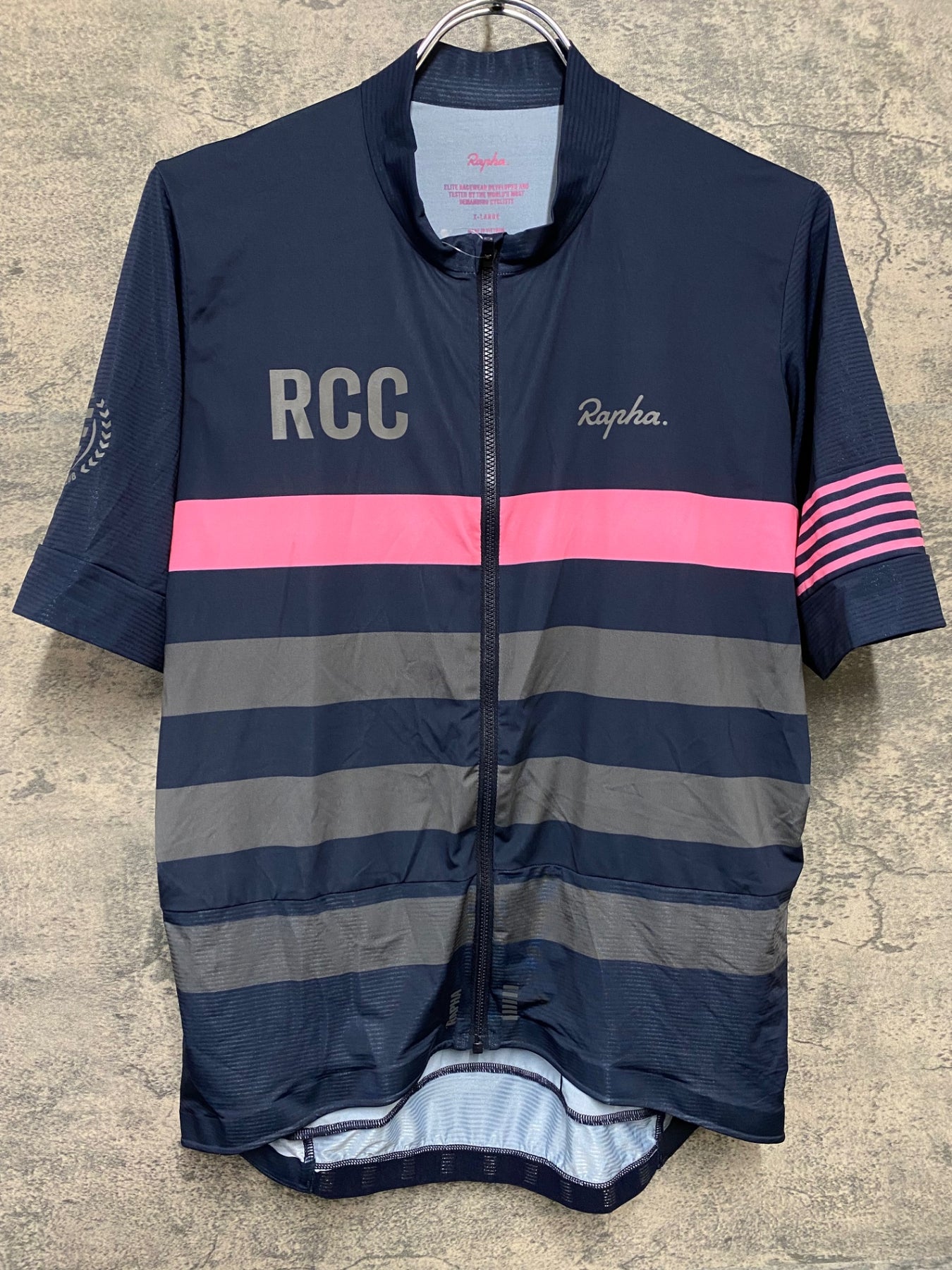 KD248 ラファ Rapha RCC PRO TEAM JERSEY 半袖 サイクルジャージ 濃紺