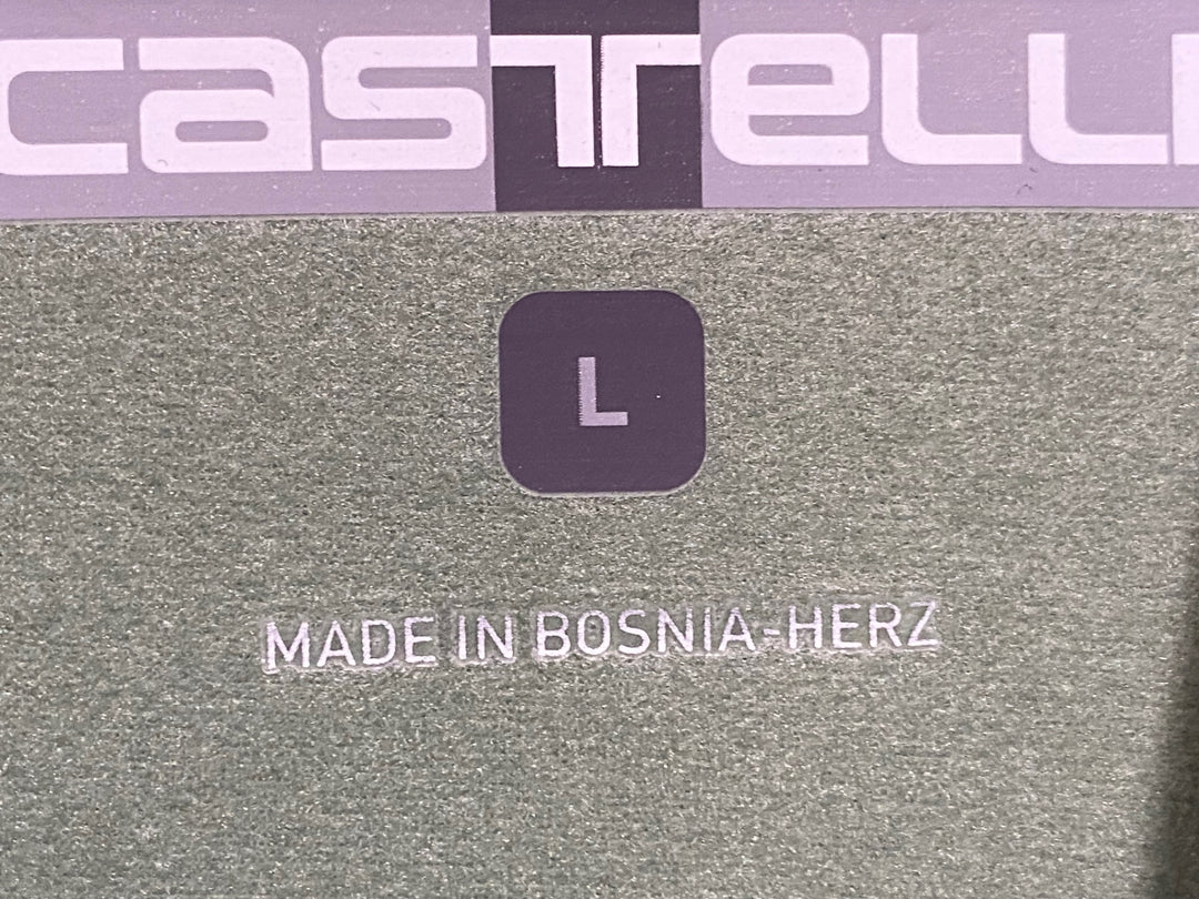 KP317 カステリ CASTELLI 長袖 サイクルジャージ ライトグリーン L 裏起毛