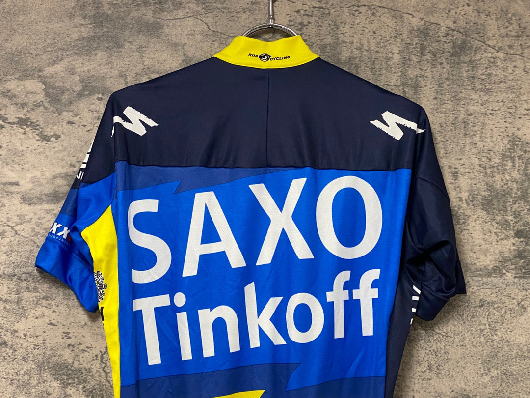 KJ824 スポーツフル sportful 半袖 サイクルジャージ 黃 紺 L SAXO BANK