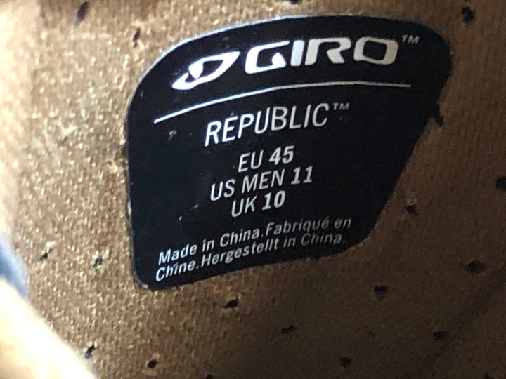 JX478 ジロ GIRO REPUBLIC ビンディングシューズ 2穴 レース 黒 茶 EU45