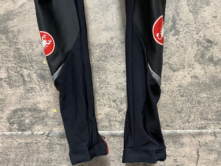 KP752 カステリ CASTELLI ビブタイツ 黒 S 裏起毛 ※ロゴの割れ