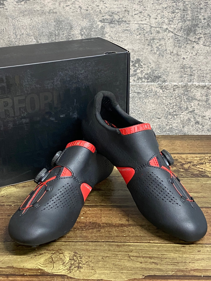 JY005 フィジーク fizik INFINITO R1 Shoes ビンディングシューズ 3穴 黒赤 EU41
