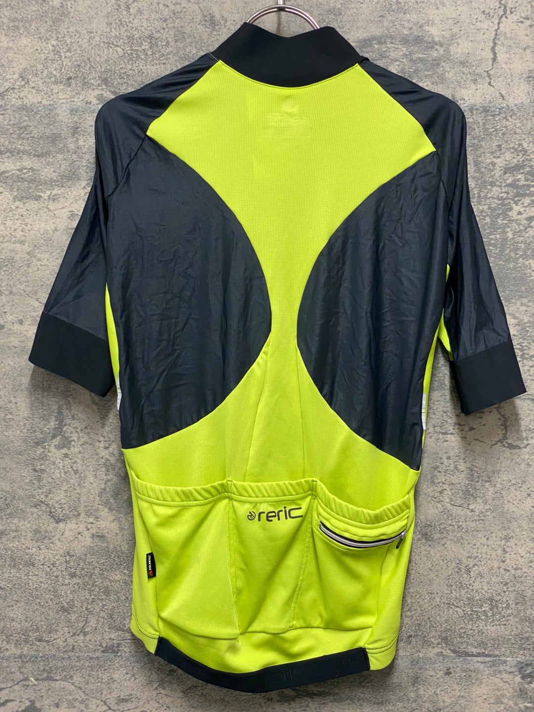 KM208 レリック reric 半袖 サイクルジャージ 黒黄 M POLARTEC