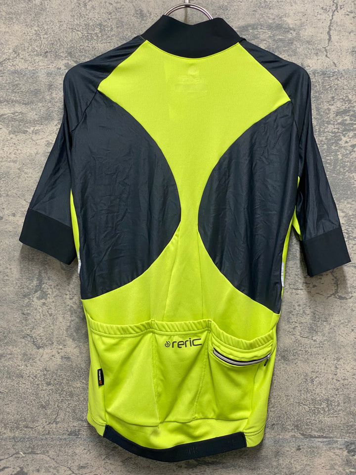 KM208 レリック reric 半袖 サイクルジャージ 黒黄 M POLARTEC
