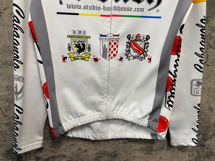 JT529 パールイズミ PEARL iZUMi 長袖 サイクルジャージ 白 M 裏起毛