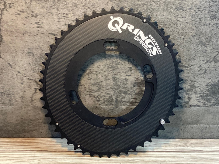 JR685 ローター ROTOR CARBON Q-RINGS 50T 楕円チェーンリング BCD110 アウターリング