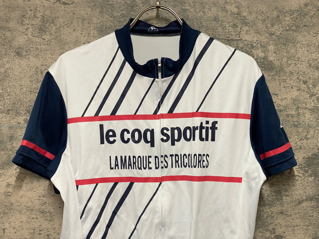 KB898 ルコックスポルティフ le coq sportif Steel 半袖サイクルジャージ 白 M