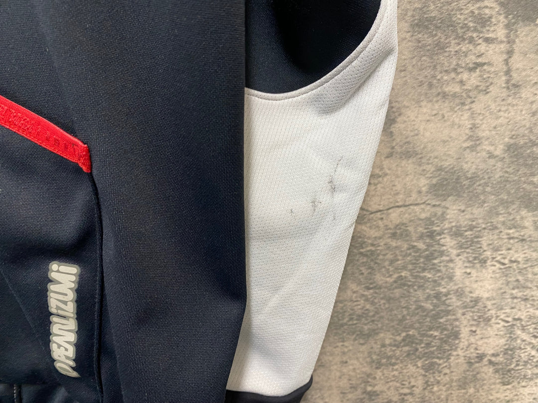 JG307 パールイズミ PEARL iZUMi 長袖 サイクルジャケット 白 黒 M 裏起毛