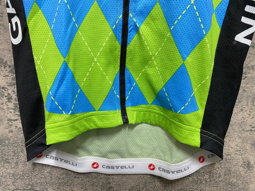 JS447 カステリ CASTELLI 半袖 サイクルジャージ 緑 S CANNONDALE