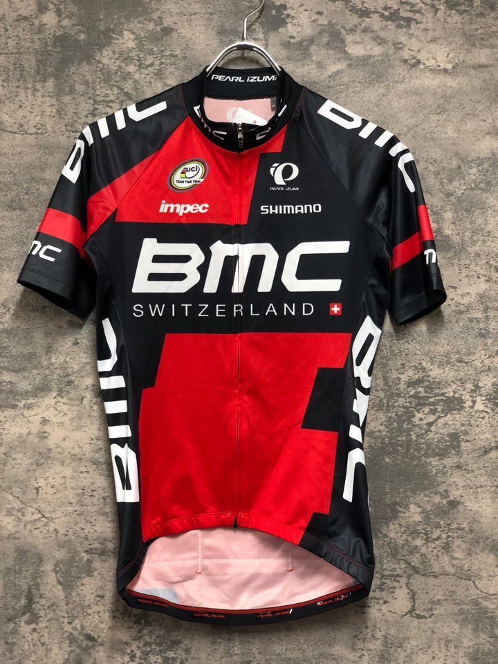JJ854 パールイズミ PEARL iZUMi ELITE 半袖 サイクルジャージ 赤黒 S BMC