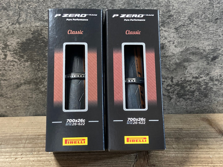 KF451 ピレリ PIRELLI P ZERO RACE CLASSIC タイヤ クリンチャー 700×26C 黒茶 未使用
