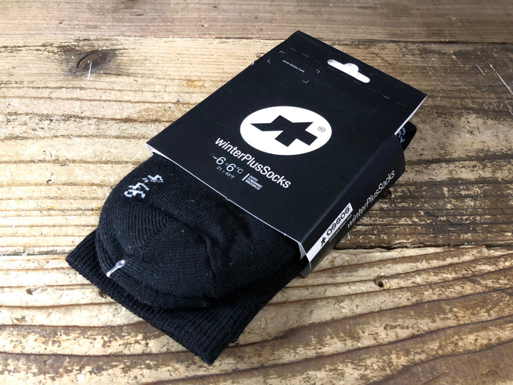 JQ190 アソス assos winterPlusSocks サイクルソックス 黒 2