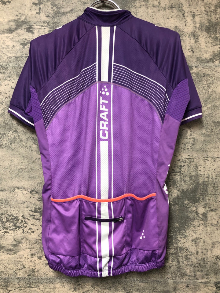 JS756 クラフト CRAFT 半袖 サイクルジャージ M 紫